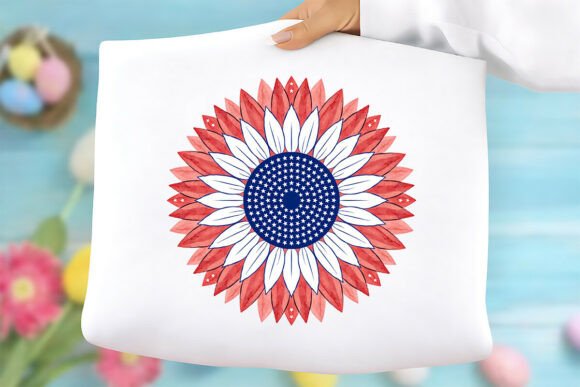 American Flag Flower PNG
