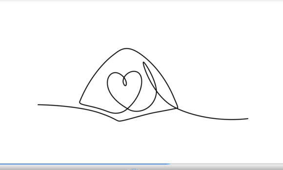 Animated Camping Tent with Heart