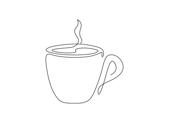Coffee Cup One Line Art Vector SVG: Minimalist Design, Maximum Versatility