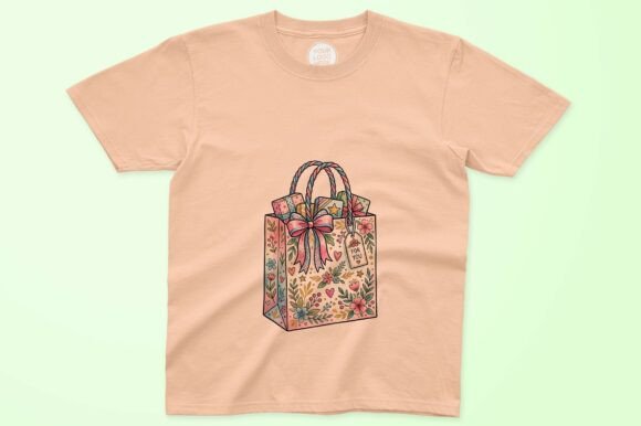 Colorful Floral Gift Bag with Bow Design