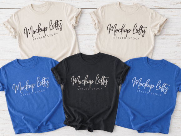 Comfort Colors C1717 Group Shirt Mockup