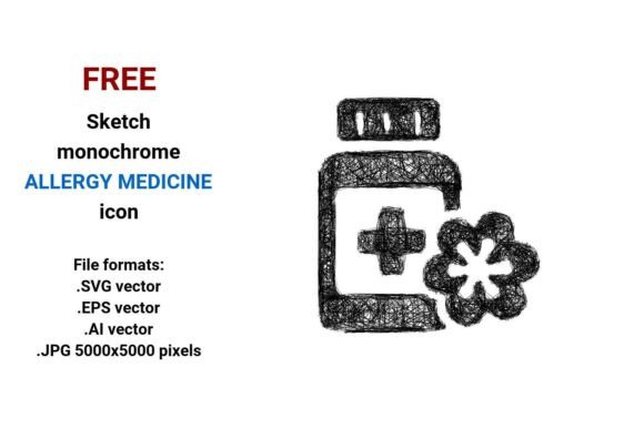 FREE Sketch Allergy Medicine Icon: Clean, Scalable & Ready for Real Projects