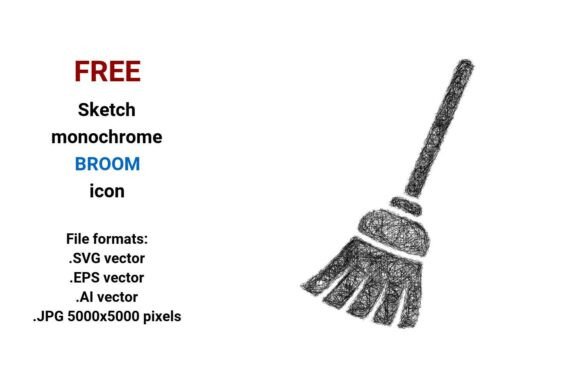 FREE Sketch Broom Icon: A Versatile, Future-Ready Asset for Designers and Brands