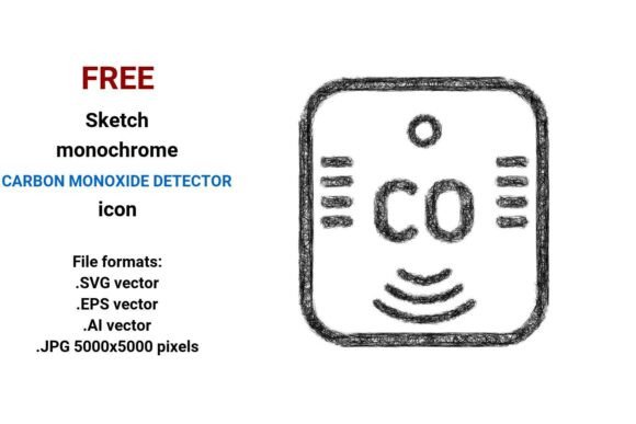 FREE Sketch Carbon Monoxide Detector Ico