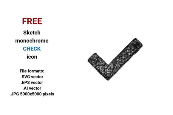 FREE Sketch Check Icon: Hand-Drawn Clarity for Real Projects