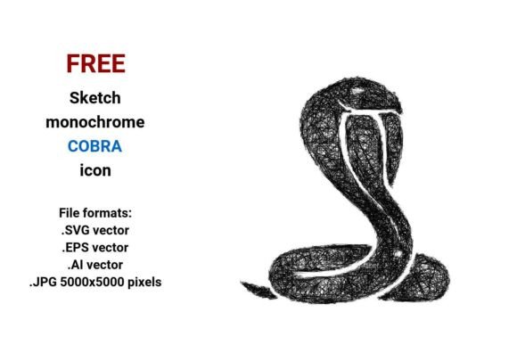 FREE Sketch Cobra Icon: A Versatile, Scalable Asset for Modern Branding and UI Design