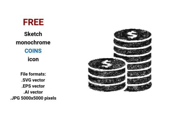 FREE Sketch Coins Icon