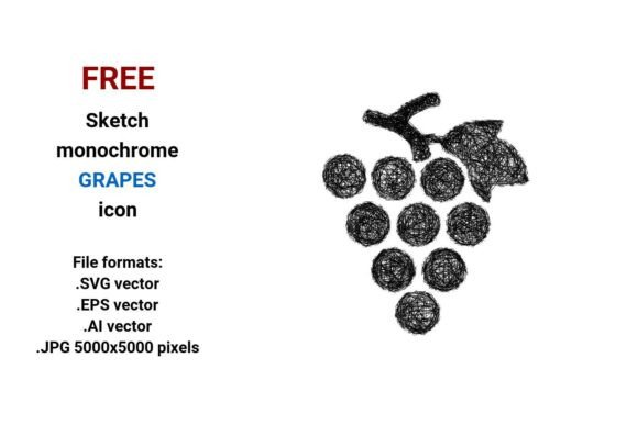 FREE Sketch Grapes Icon