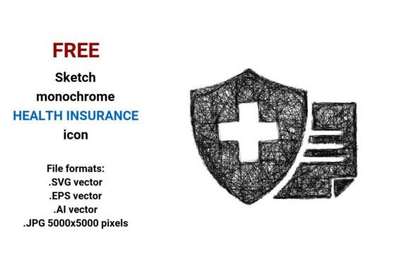 FREE Sketch Health Insurance Icon: Simple, Scalable & Ready for Real Projects
