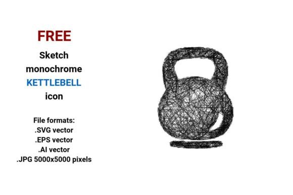 FREE Sketch Kettlebell Icon: A Practical, Scalable Asset for Fitness Designers and Developers