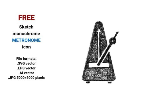 FREE Sketch Metronome Icon: Clean, Scalable & Ready for Music Design