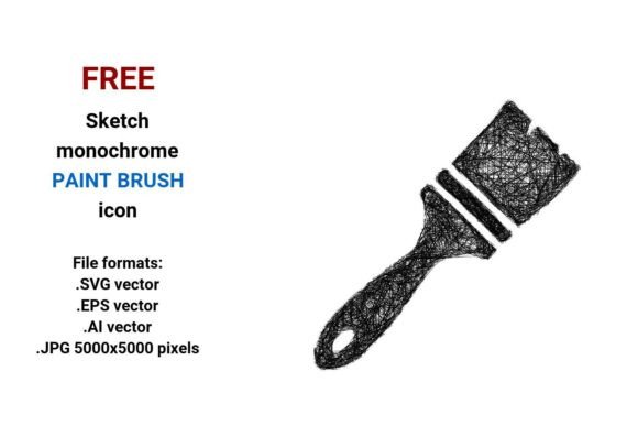 FREE Sketch Paint Brush Icon