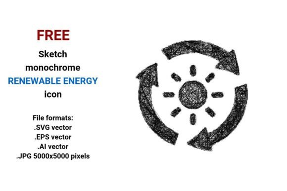 FREE Sketch Renewable Energy Icon