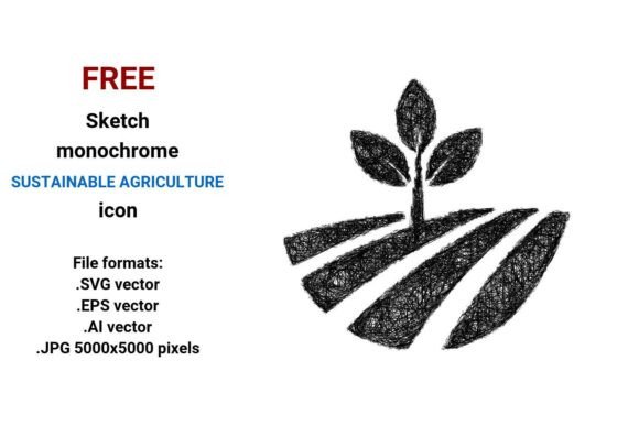 FREE Sketch Sustainable Agriculture Icon