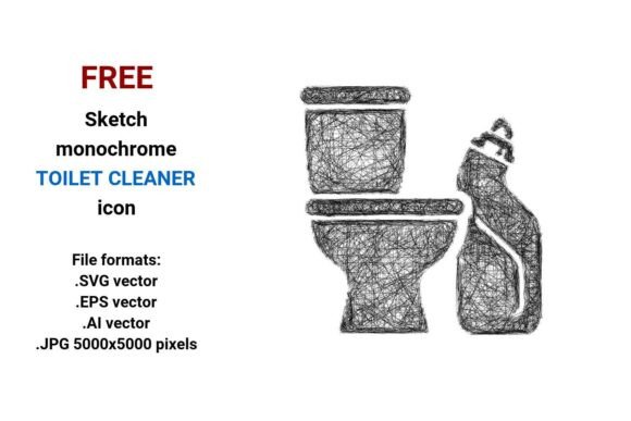 Free Sketch Toilet Cleaner Icon: Scalable, Editable Vector Downloads for Designers & Businesses
