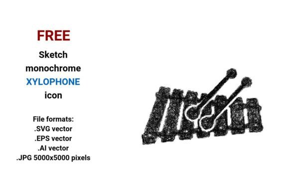 FREE Sketch Xylophone Icon: A Versatile, Scalable Resource for Designers and Educators
