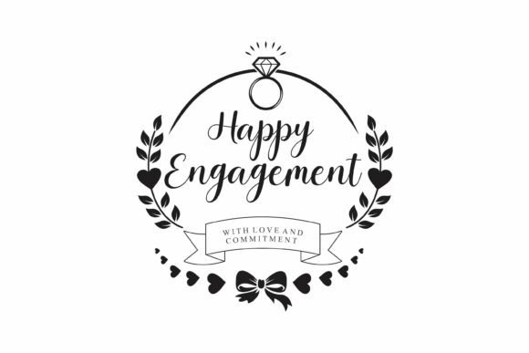 Happy Engagement Lettering