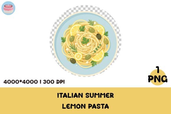 Lemon Pasta PNG Clipart – Crisp & Versatile