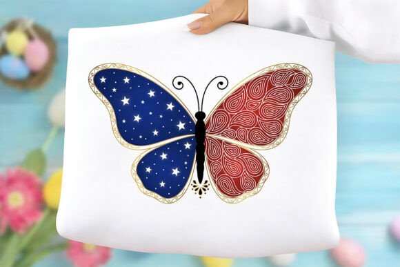 Patriotic Butterfly PNG