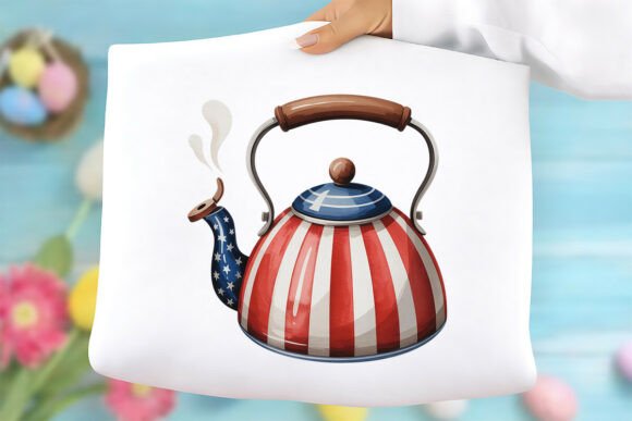 Patriotic Kettle PNG & 4th of July PNG: High-Resolution, Ready-to-Use Design for Real Projects