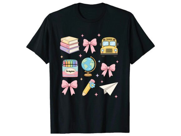 School Supplies Back to School T-Shirt: A Thoughtful Choice for Early Learners and Coquette Style
