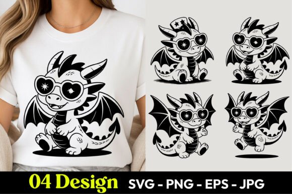 Sleeping Dragon SVG PNG Digital Art Pack