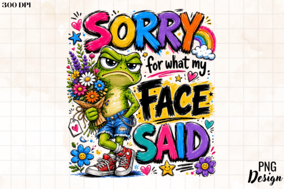Sorry for What My Face Said Frog PNG: A Practical Asset for Print-on-Demand and Craft Projects