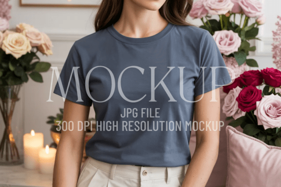 Valentines Day Dark Grey T-Shirt Mockup